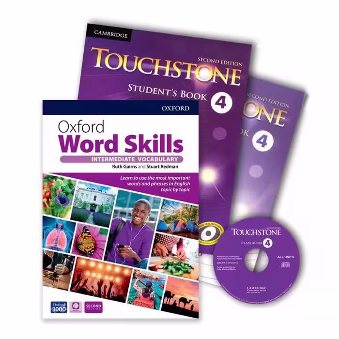 پک تاچ استون 4   ورد اسکیلز اینترمدیت | کتاب انگلیسی Touchstone 4   Oxford Word Skills Intermediate
