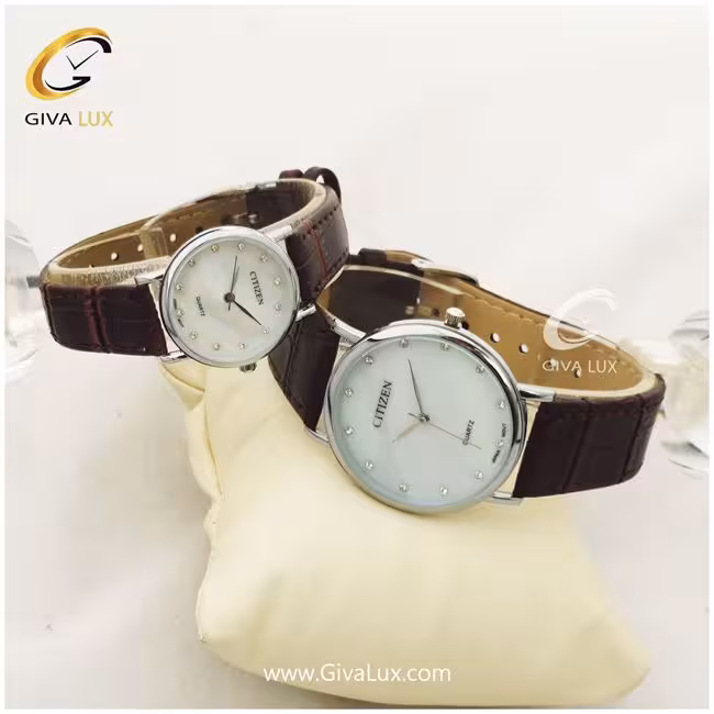 ست ساعت مچی بند چرمی سیتیزن