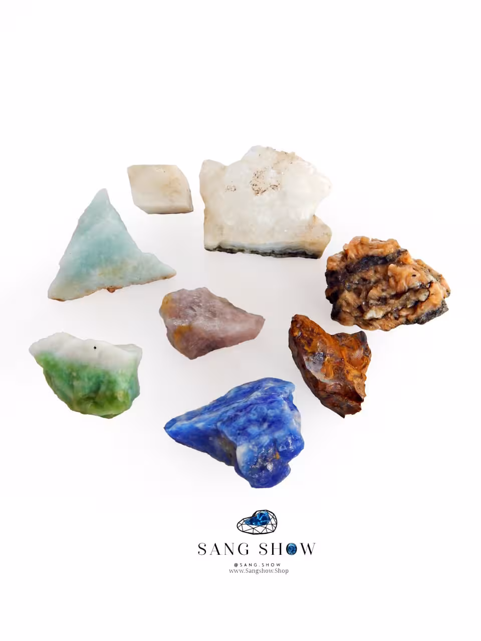 پک سنگ های راف اصل 7 چاکرا و راف نمونه های ویژه Pack22