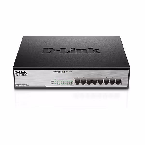 سوئیچ شبکه مدل DGS-1008MP  8 پورت دی لینک