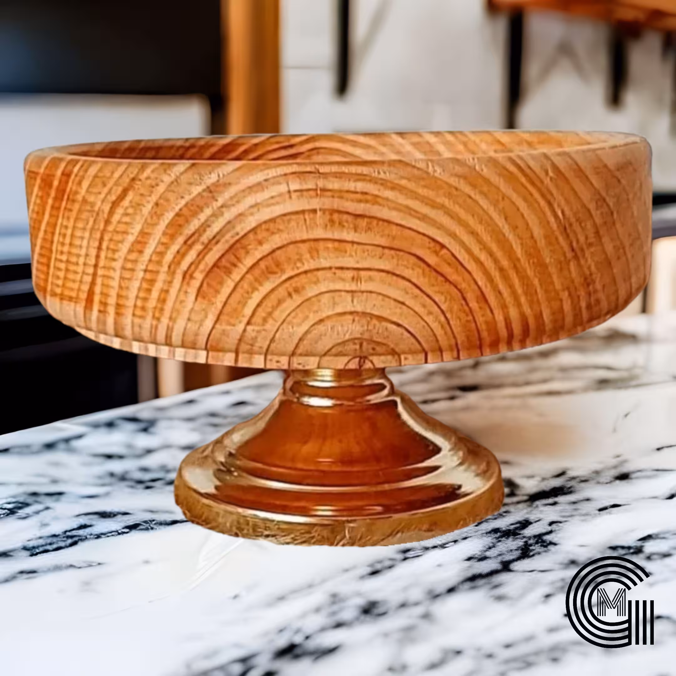 میوه خوری آجیل خوری دایره ای (گرد)چوبی