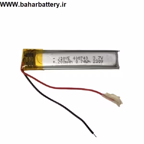 باتری آدامسی 400740 ظرفیت 200 میلی آمپر در ابعاد 40*7*40 میلیمتر