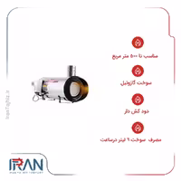 جت‌هیتر گازوئیلی ‌دودکش‌دار نیرو تهویه البرز مدل QEL-110