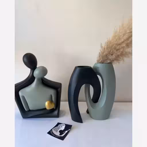 ست گلدان دوعددی و مجسمه دکوری روز عشق