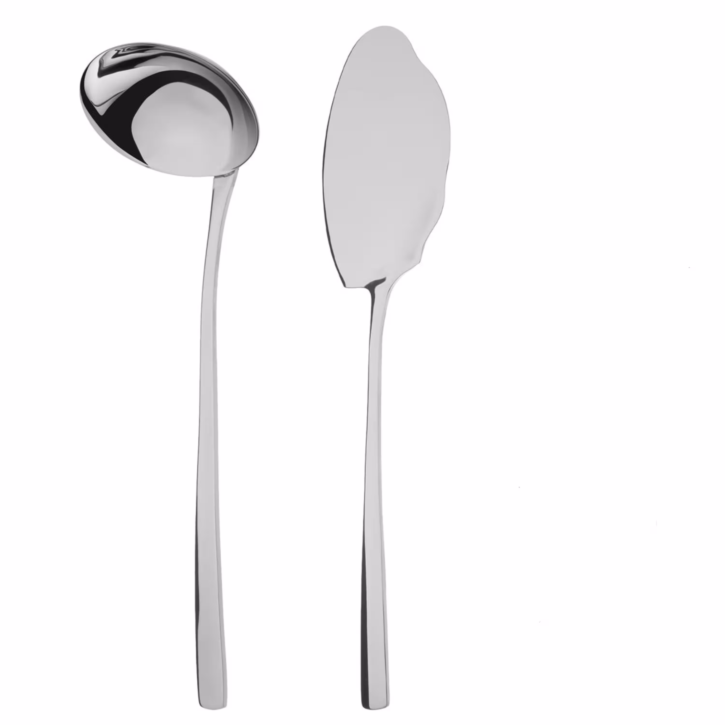 ست کفگیر و ملاقه 2 پارچه ناب استیل مدل فلورانس