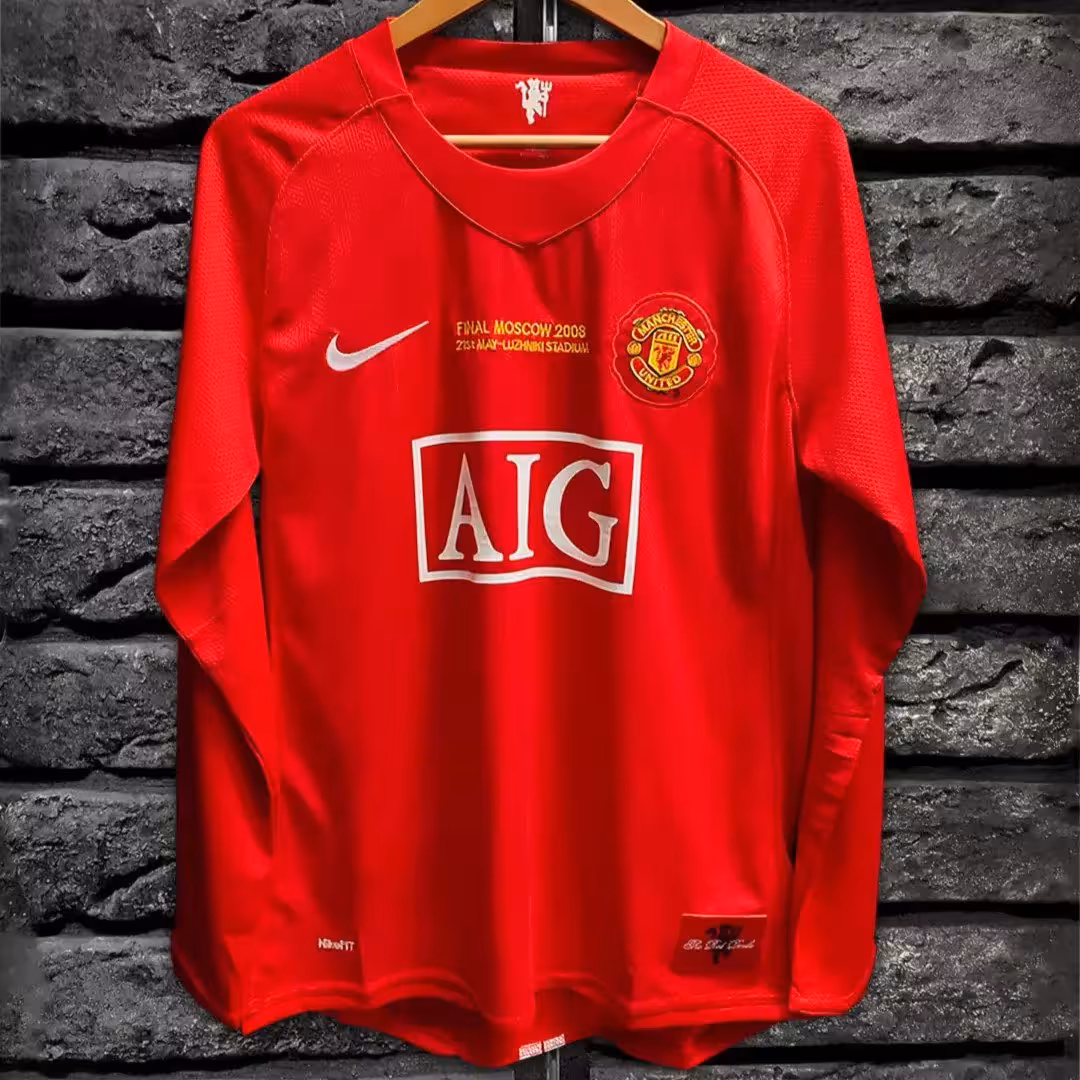 لباس کلاسیک منچستریونایتد 2008 قرمز آستین بلند   فیلم محصول