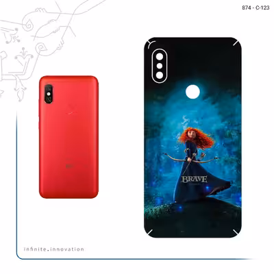 برچسب پوششی ماهوت مدل Brave مناسب برای گوشی موبایل شیائومی Redmi Note 6 Pro