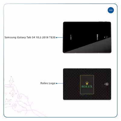 برچسب پوششی ماهوت مدل Rolex-Logo مناسب برای تبلت سامسونگ Galaxy Tab S4 10.5 2018 T830