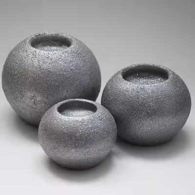 جاشمعی سفالی مدل توپی کد 02 مجموعه 3 عددی