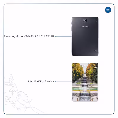 برچسب پوششی ماهوت مدل SHAHZADEH-Garden مناسب برای تبلت سامسونگ Galaxy Tab S2 8.0 2016 T719N