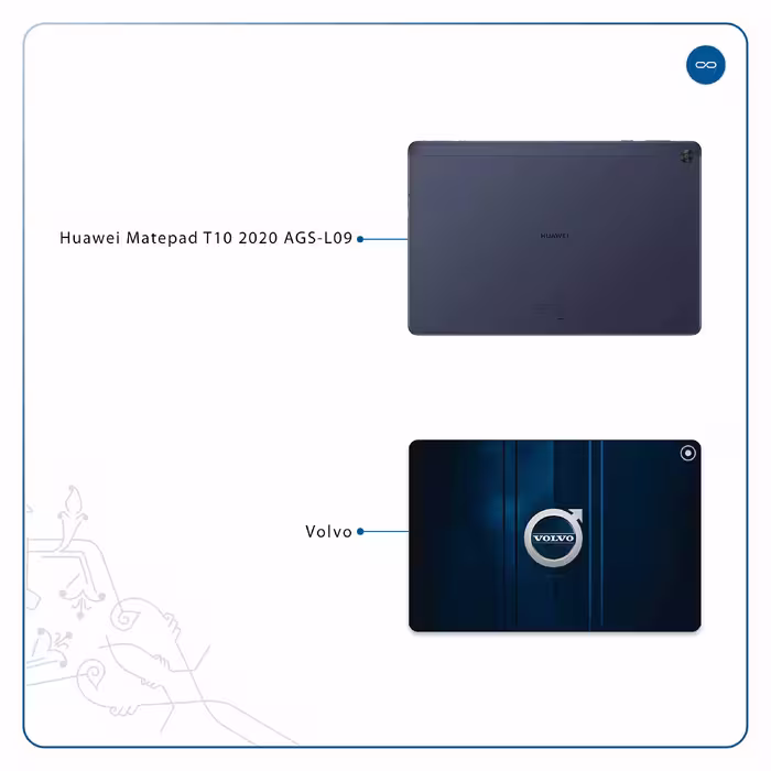 برچسب پوششی ماهوت مدل Volvo مناسب برای تبلت هوآوی Matepad T10 2020 AGS-L09