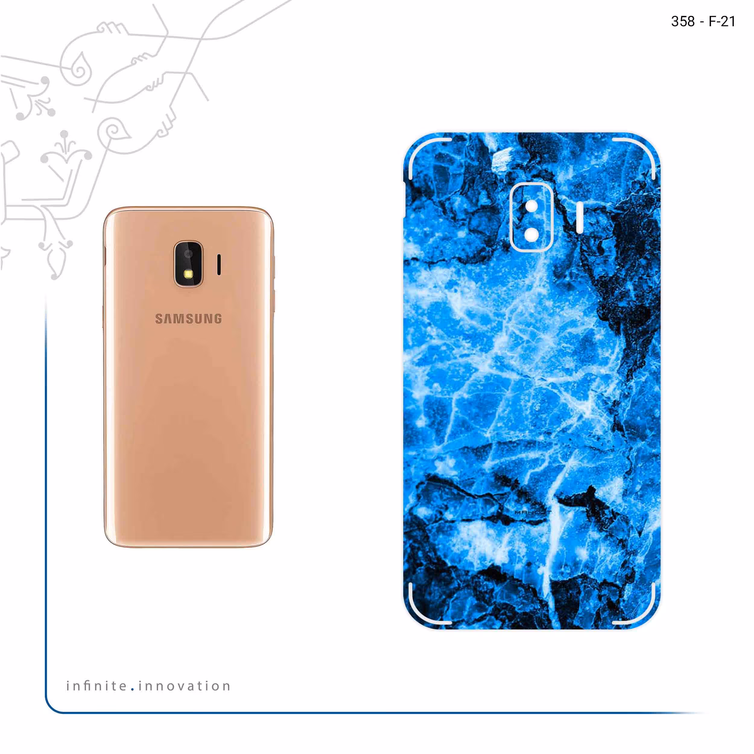 برچسب پوششی ماهوت مدل Blue Marble مناسب برای گوشی موبایل سامسونگ Galaxy J2 Core