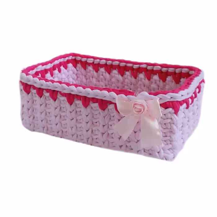 سبد قلاب بافی تریکو طرح حصیری کد 110