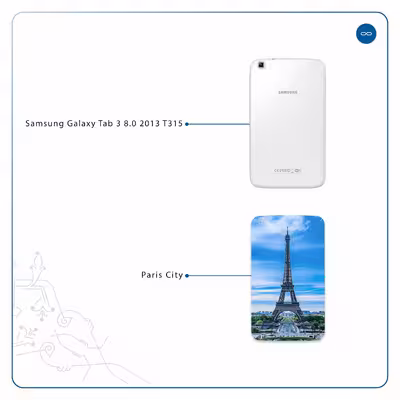 برچسب پوششی ماهوت مدل Paris City مناسب برای تبلت سامسونگ Galaxy Tab 3 8.0 2013 T315