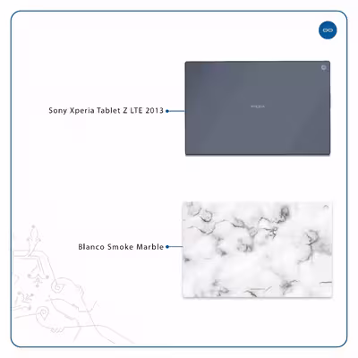 برچسب پوششی ماهوت مدل Blanco-Smoke-Marble مناسب برای تبلت سونی Xperia Tablet Z LTE 2013
