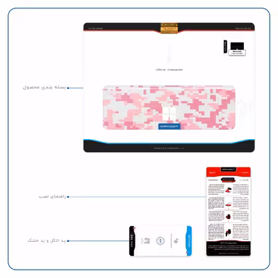 برچسب پوششی ماهوت مدل Army-Pink-pixel مناسب برای تبلت مایکروسافت Surface Pro 4 2015