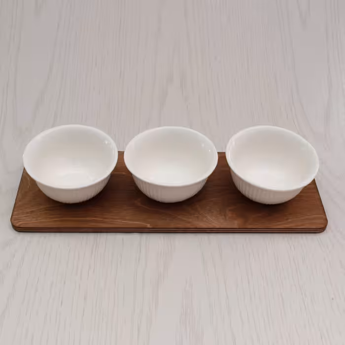 کاسه سرامیکی مدل S به همراه استند مجموعه 4 عددی
