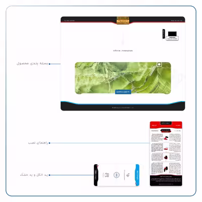 برچسب پوششی ماهوت مدل Green Crystal Marble مناسب برای تبلت سامسونگ Galaxy Tab E 9.6 2015 T561
