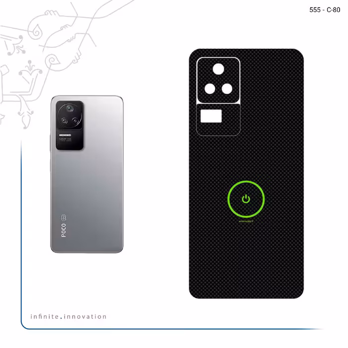 برچسب پوششی ماهوت مدل Minimal Power Button مناسب برای گوشی موبایل شیائومی Poco F4 5G