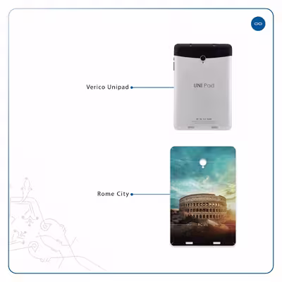 برچسب پوششی ماهوت مدل Rome City مناسب برای تبلت وریکو Unipad