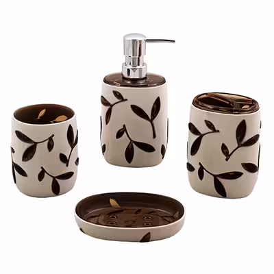 ست سرویس بهداشتی 4 تکه Leaf c2-04