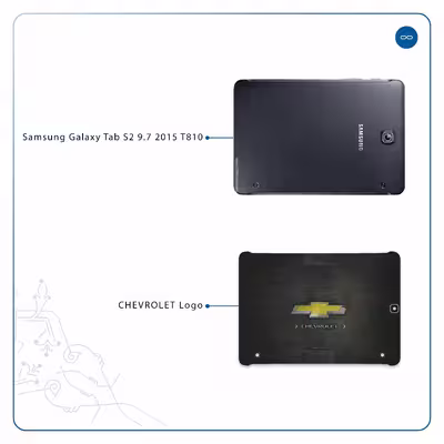 برچسب پوششی ماهوت مدل CHEVROLET-Logo مناسب برای تبلت سامسونگ Galaxy Tab S2 9.7 2015 T810
