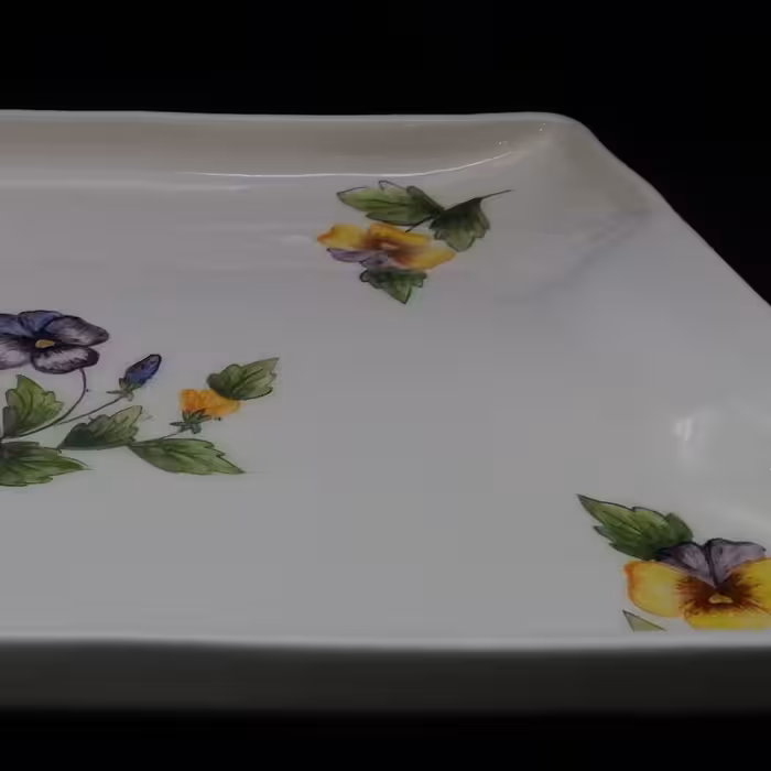 سینی سرامیکی هیوا طرح بنفشه کد 10912974