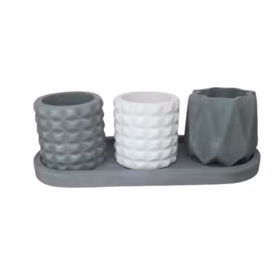 گلدان دکوری مدل تیفوسی کد TS245 98 مجموعه 4 عددی
