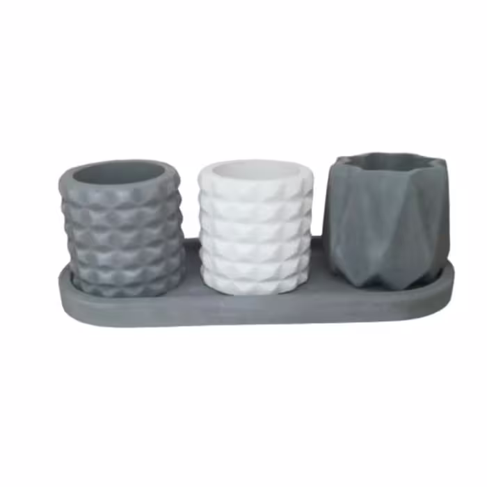گلدان دکوری مدل تیفوسی کد TS245 98 مجموعه 4 عددی