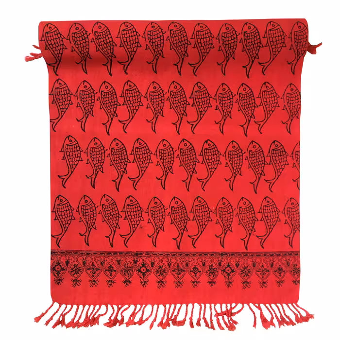 رانر قلمکار طرح ماهی کد 40.120