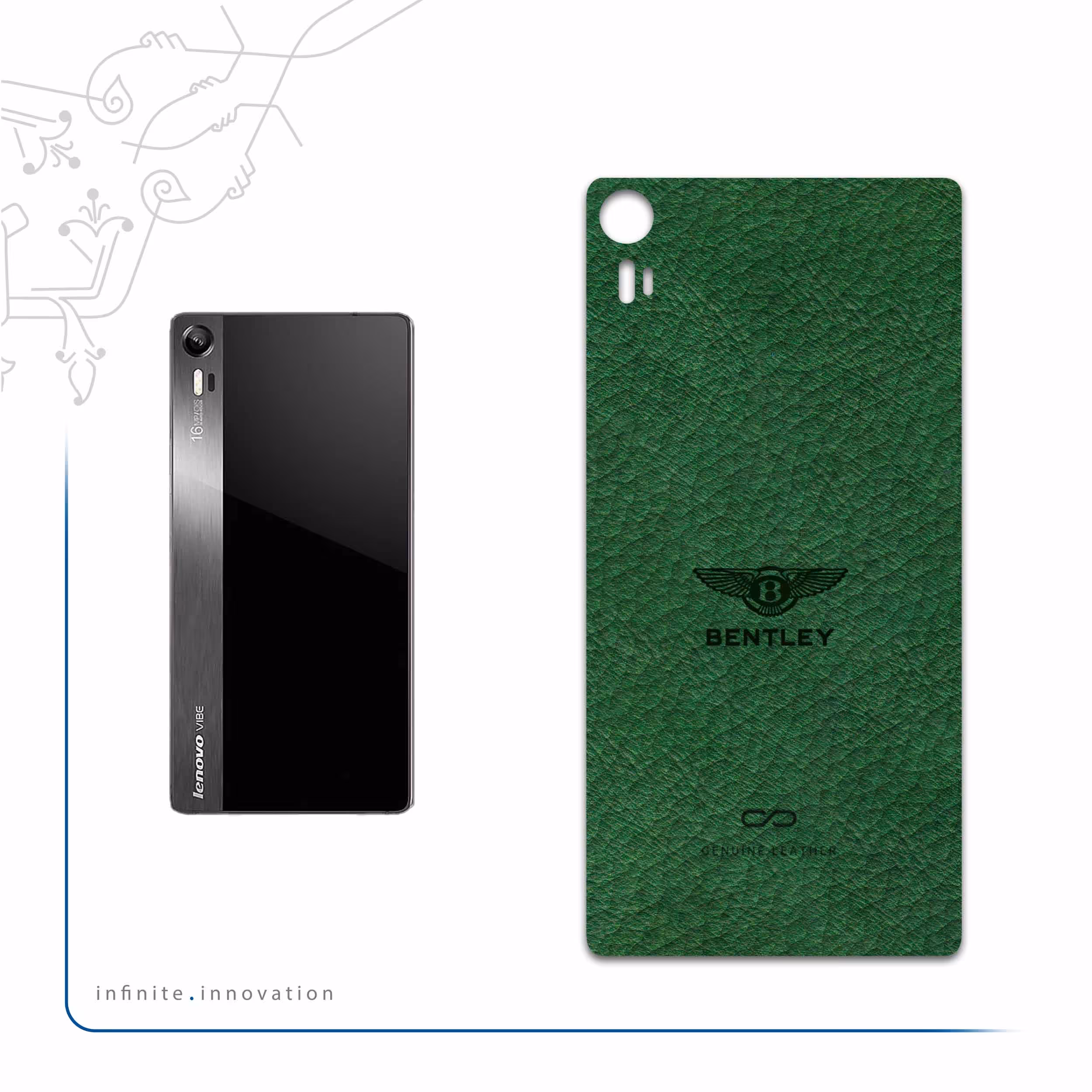 برچسب پوششی ماهوت مدل GL-BNTLY مناسب برای گوشی موبایل لنوو Vibe Shot