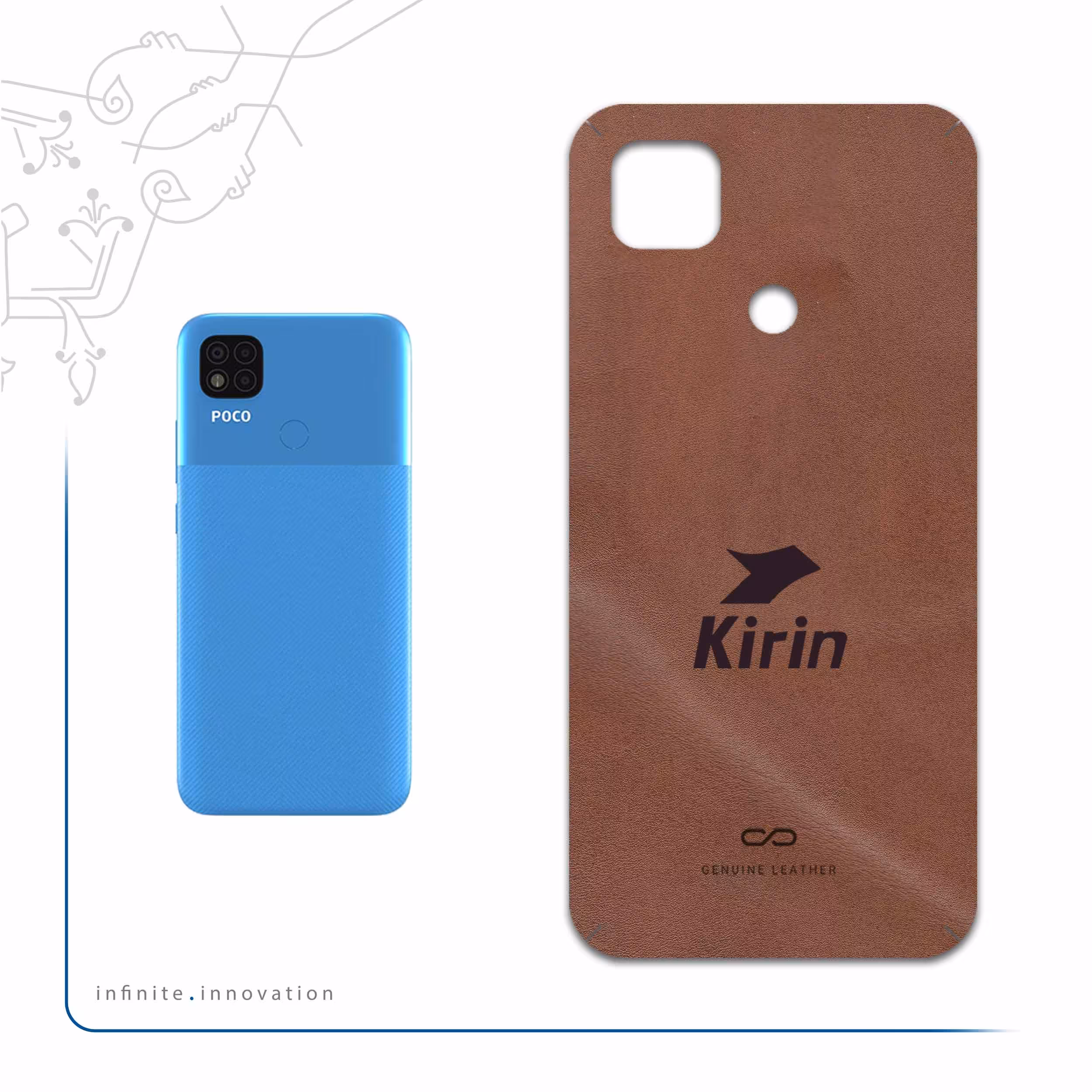 برچسب پوششی ماهوت مدل MNL-KRN مناسب برای گوشی موبایل شیائومی Poco C31