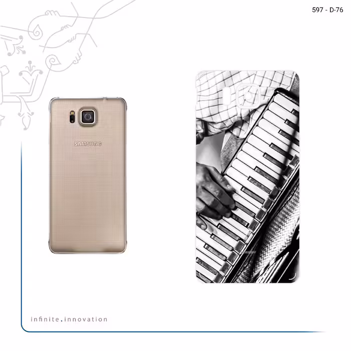 برچسب پوششی ماهوت مدل Accordion مناسب برای گوشی موبایل سامسونگ Galaxy Alpha