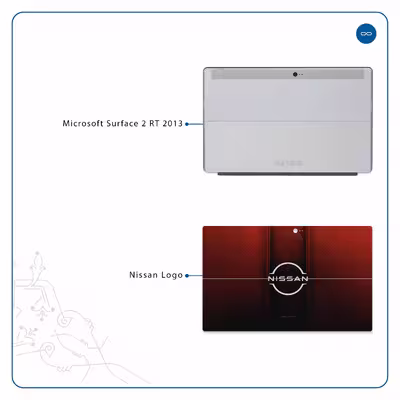 برچسب پوششی ماهوت مدل Nissan-Logo مناسب برای تبلت مایکروسافت Surface 2 RT 2013