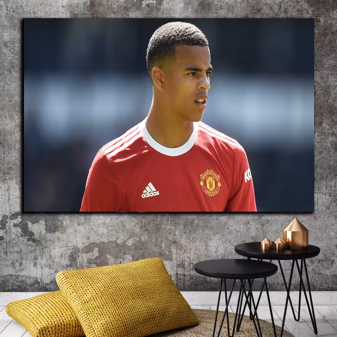 تابلو شاسی بکلیت طرح بازیکن فوتبال باشگاه منچستر یونایتد میسون گرینوود مدل SH-S6873