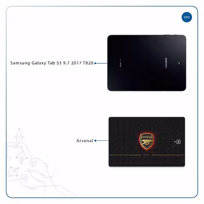 برچسب پوششی ماهوت مدل Arsenal مناسب برای تبلت سامسونگ Galaxy Tab S3 9.7 2017 T820