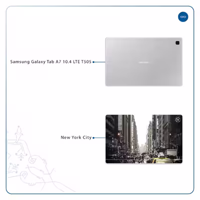 برچسب پوششی ماهوت مدل New York City مناسب برای تبلت سامسونگ Galaxy Tab A7 10.4 LTE 2020 T505