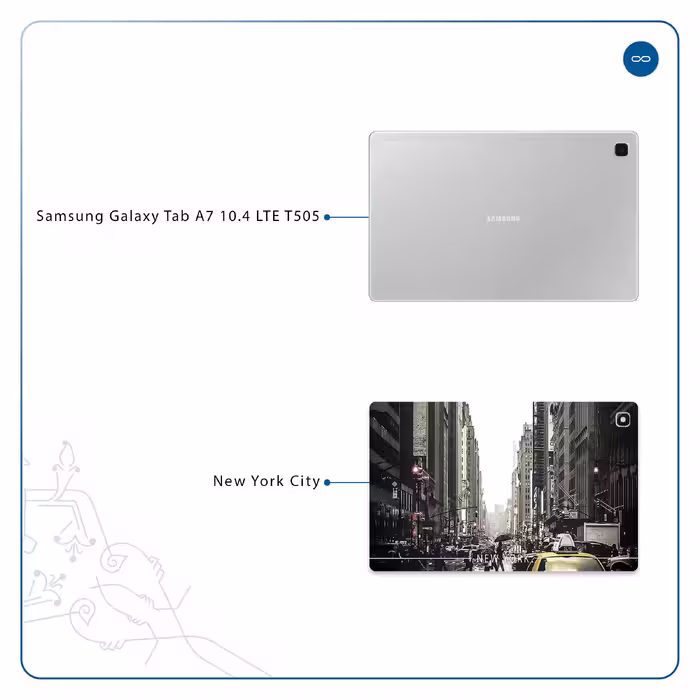 برچسب پوششی ماهوت مدل New York City مناسب برای تبلت سامسونگ Galaxy Tab A7 10.4 LTE 2020 T505