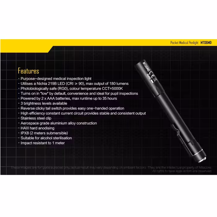 چراغ قوه پزشکی نایت کر مدل MT06MD