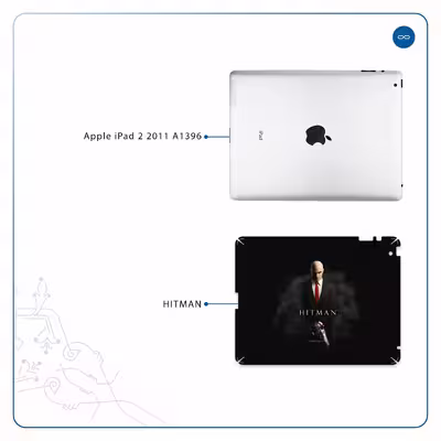 برچسب پوششی ماهوت مدل Hitman-Game مناسب برای تبلت اپل iPad 2 2011 A1396