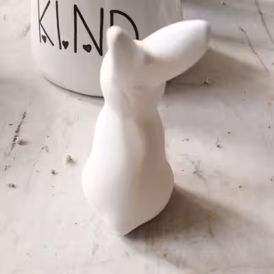 مجسمه سرامیکی خام مدل خرگوش کد 01