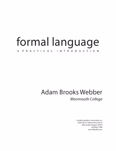 خرید و دانلود نسخه کامل کتاب Formal Language: A Practical Introduction