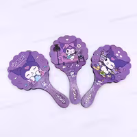 آینه دسته دار چوبی کرومی