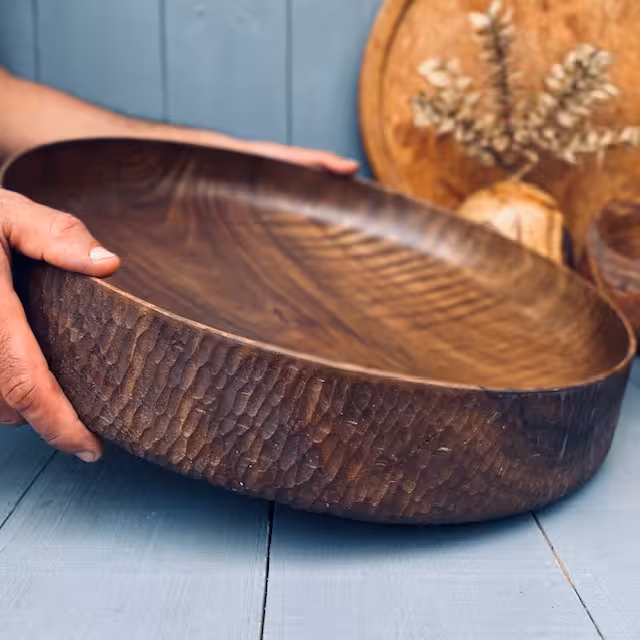 ظرف چوبی گردو کد 01003