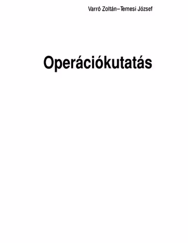 خرید و دانلود نسخه کامل کتاب Operációkutatás