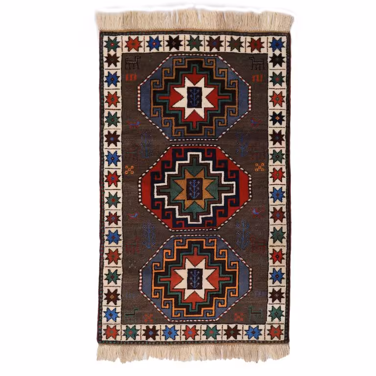 فرش دستبافت دو متری طرح خراسان کد 4020575