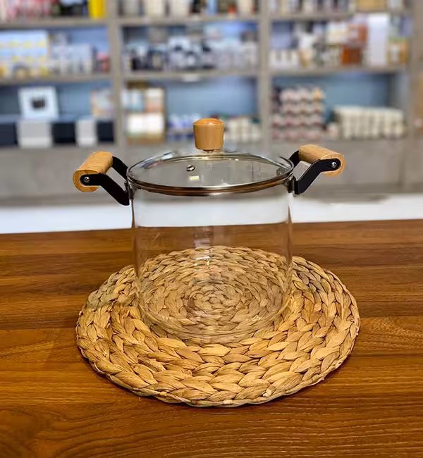 قابلمه پیرکس دسته چوب کد 4500