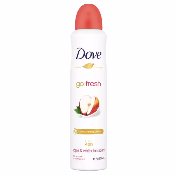 اسپری داو ضدتعریق زنانه go fresh مدل apple & white tea scent 250ml