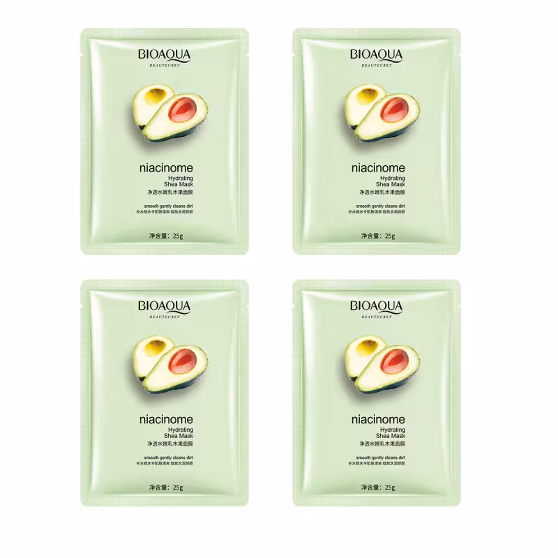 ماسک صورت بایو آکوا مدل NILY-AVACD وزن 25 گرم بسته 4 عددی