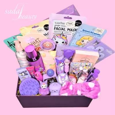 پک آرایشی بنفش کد046